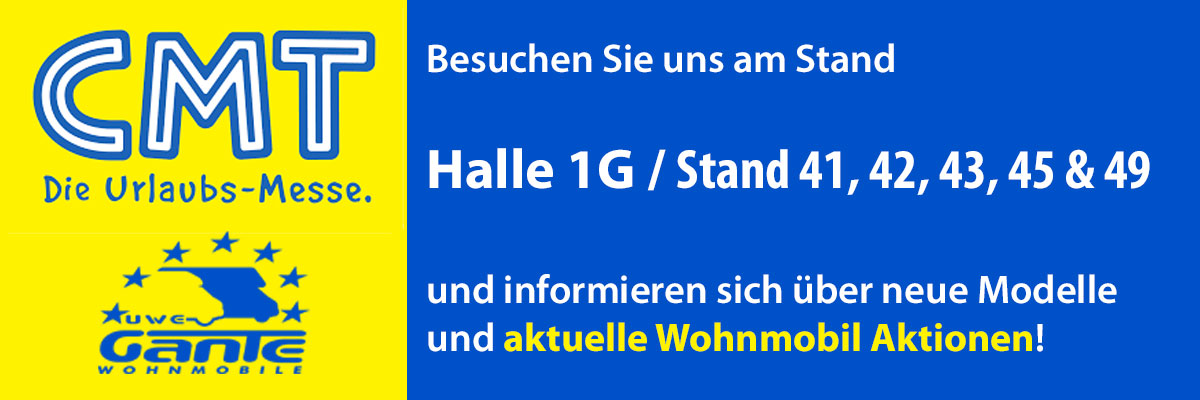 CMT Die Urlaubsmesse in Stuttgart neue Modelle aktuelle Wohnmobil, Reisemobil und Van Aktionen