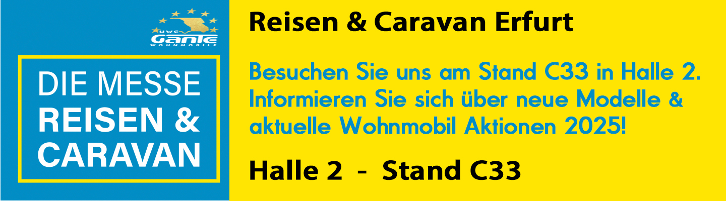 reisen,caravan,erfurt,Wohnmobilmesse, Reisemobilmesse, Urlaubsmesse, Caravanmesse, Caravaningmesse und Vans neue Modelle 2025 und aktuelle Aktionen